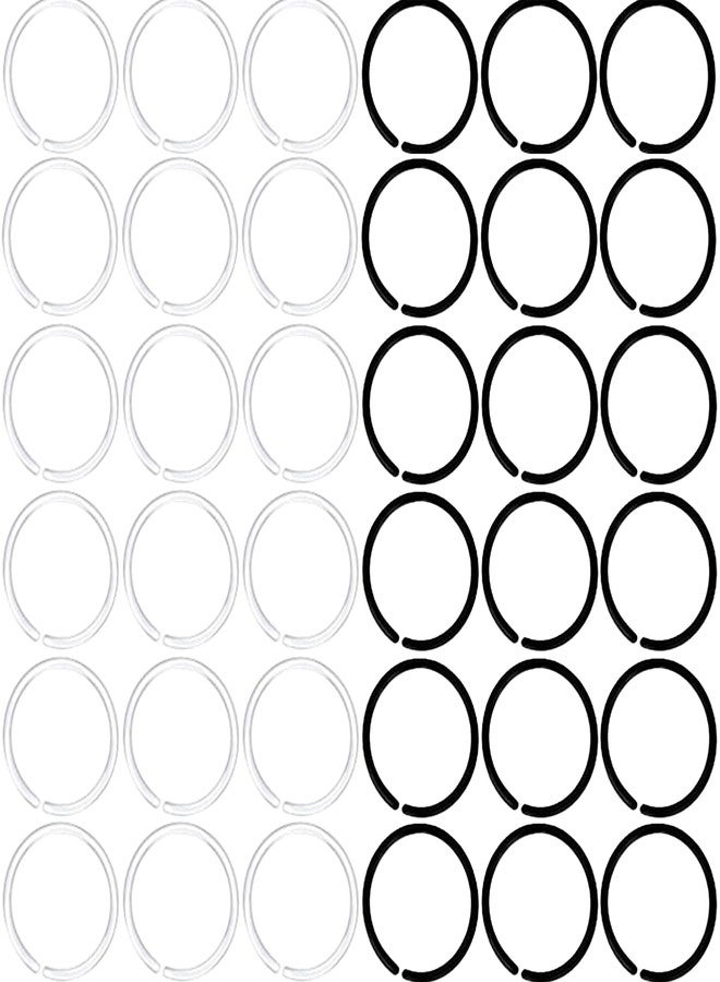 Melimarry 60Pcs Anti-Allergy 20 Gauge Plastic Hoop Ear Retainers, Unisex Nose Rings, Clear, Black, for Sensitive Ears & Skin (2-in-1) - Image 1